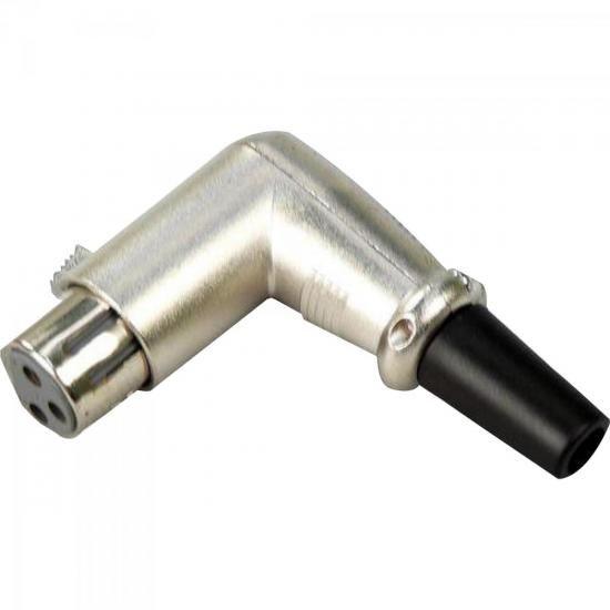 Imagem de Conector Cannon XLR 90O Femea JCCN0012 Niquel STORM