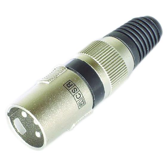 Imagem de Conector Canon Macho CSR Q-34BKNIQUEL Preto PE Borracha