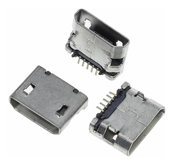 Imagem de Conector Carga Micro Usb V8-5 Pinos Cel. Tablet e aparelhos