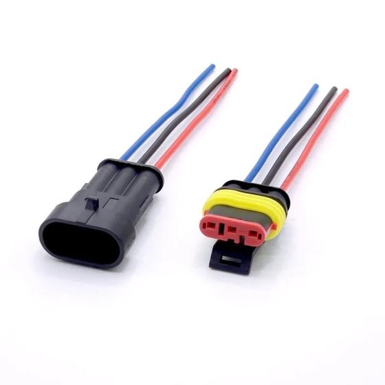 Imagem de Conector Chicote Automotivo 3 Vias Selado