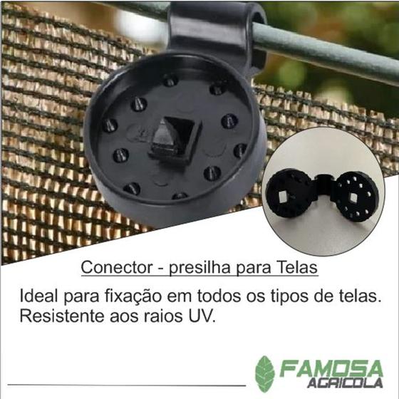 Imagem de Conector com ponte para tela de sombreamento com 50 unidades