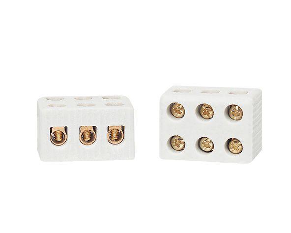 Imagem de Conector de Porcelana 6mm 30A/600V, 3pólos - 10 unidades