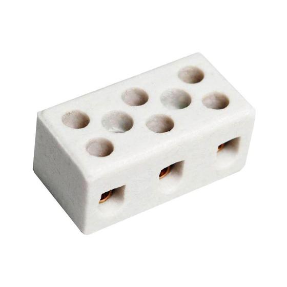 Conector de Porcelana Tripolar 10mm, Kit com 12 peças - Fertak Tools Menor preço em Conector de Porcelana Tripolar 10mm, Kit com 12 peças - Fertak Tools