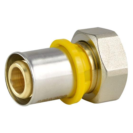 Imagem de Conector de Transicao Movel para Gas Femea 20mm X 1/2 Amanco