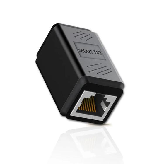 Imagem de Conector emenda rj45 extensor cat5 cat6 cat7 rede game dados