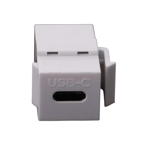 Imagem de Conector Emenda Tomada Keystone Usb Tipo-C 2.0 Transferência de Dados