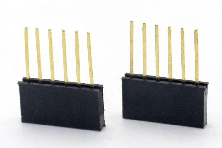 Imagem de Conector Empilhável Compatível com Arduino 6 vias PRT-09279 - Pacote com 2 unidades