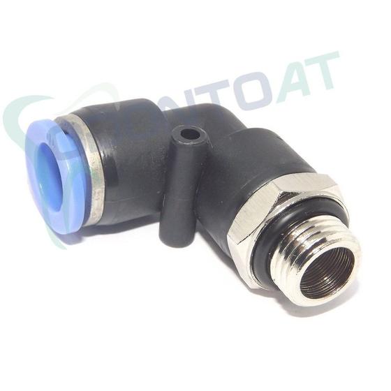 Imagem de Conector engate rapido cotovelo 1/4" bsp mangueira tubo 10 mm