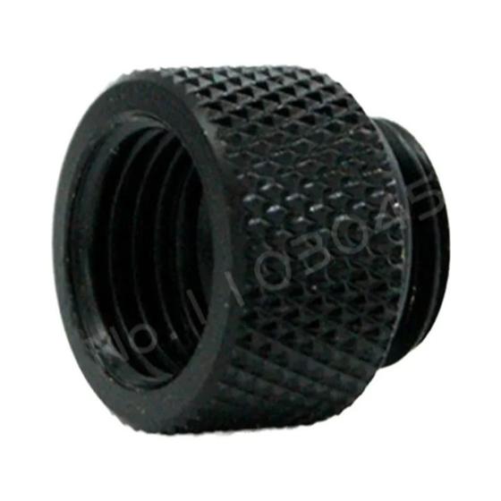 Imagem de Conector Extensor De Níquel Prata Preto Para Tubo Rígido 10mm-40mm M-F G1/4 Refrigeração a Água Para
