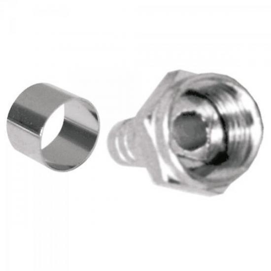 Imagem de Conector F para Cabo RGC06 com Anel Crimpar GENÉRICO - CEM / 100