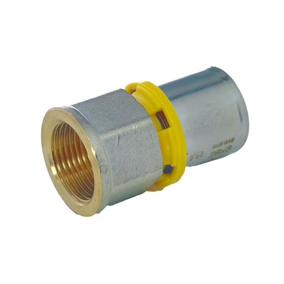 Imagem de Conector Fêmea Fixo Pex-AL-PEX 26 mm X 3/4" NPT: Gás Seguro