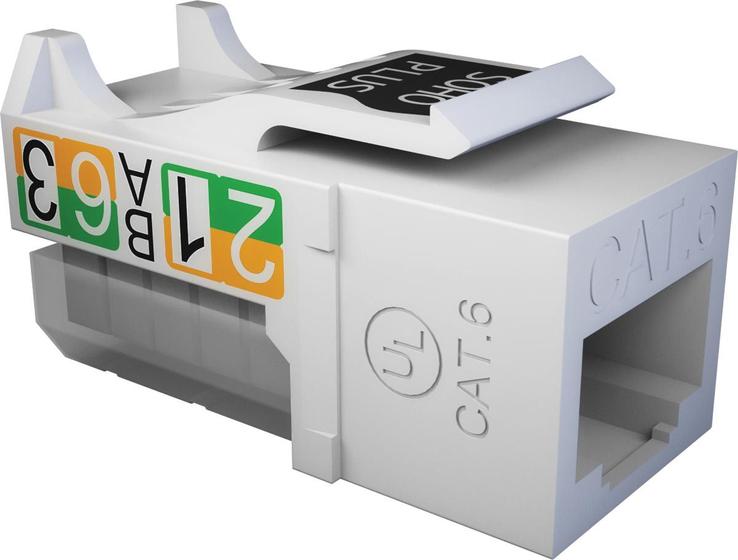 Conector Femea Keystone Rj45 Cat.5e T568a/b Branco 35050423 FURUKAWA SOHO PLUS Emenda para