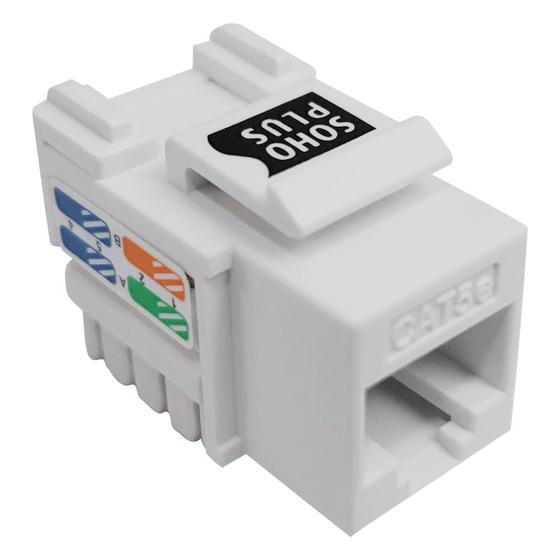 Conector Fêmea Keystone RJ45 Cat5e Branco Soho Plus Furukawa Furukawa Sohoplus Emenda para