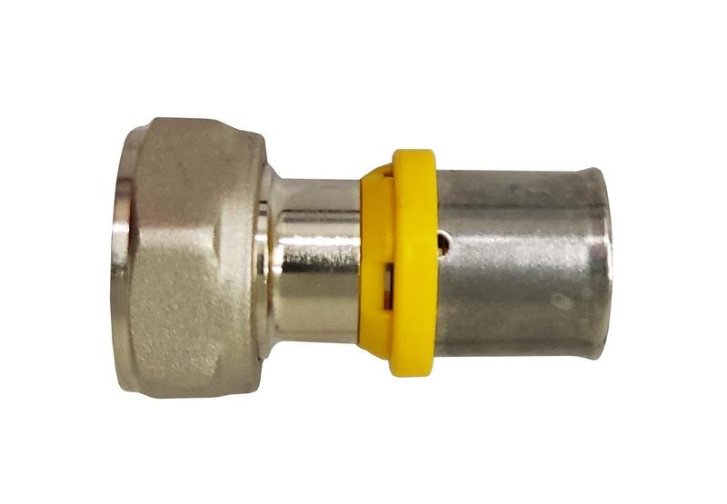 Imagem de Conector Fêmea Móvel Prensar Gás 32MMX1" Multicamada Sferagas Kit com 2 unidades