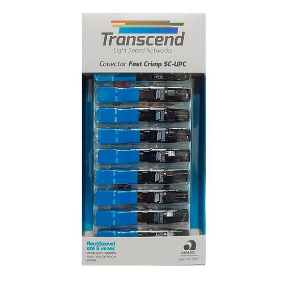 Conector Fibra Optica Sc/Upc Transcend 100Un + Gabarito - Emenda para ...