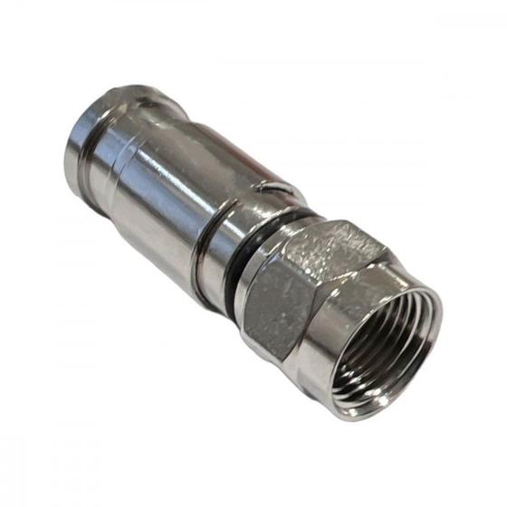 Imagem de Conector Fio Coaxial Dezcomp Compressao Rg-59 Pacote Com 20 Pecas - Kit C/20 Peca