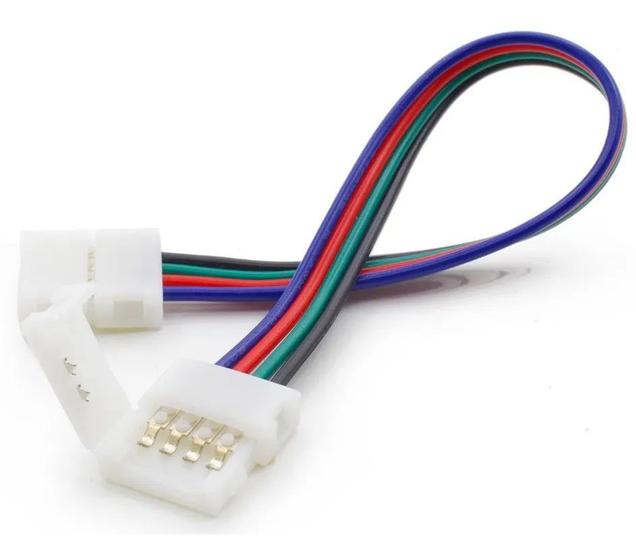 Imagem de Conector Fita Led 10mm Rgb 4 Vias 2 Terminais