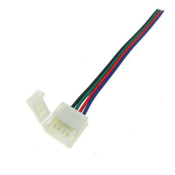 Imagem de Conector Fita Led 8mm Rgb 4 Vias 1 Terminal - 20 unidades