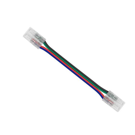 Imagem de Conector Fita Led COB RGB 10mm 4 Vias 2 Terminais 5 Unidades