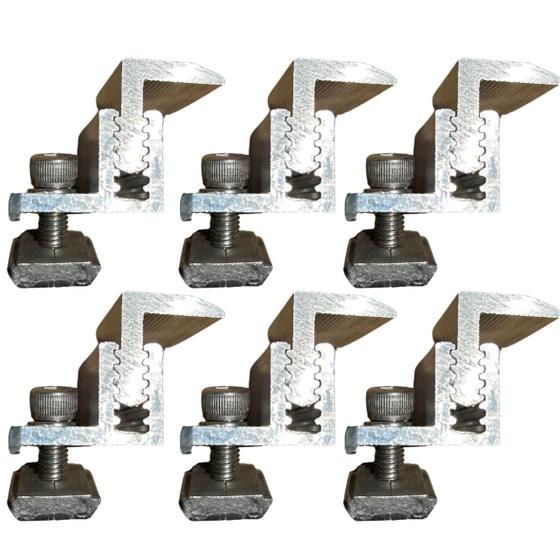 Imagem de Conector Fixador Grampo Final Painel Solar Ssm - 06 Peças