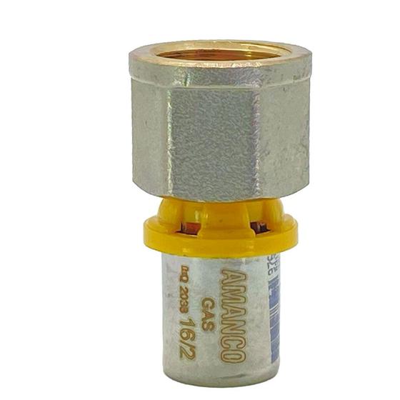 Imagem de Conector Macho Fixo Amanco Gás DN 16 mm x 1/2" NPT