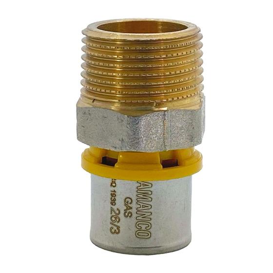 Imagem de Conector Macho Fixo Amanco Gás DN 26 mm x 1" NPT