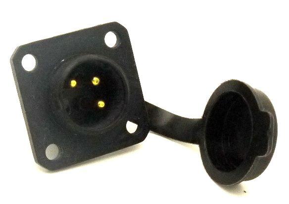 Imagem de Conector Macho para Painel com Base Quadrada 3 Vias - JAB/P3-4P - Melro