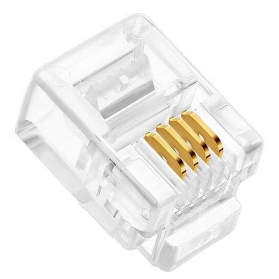 Imagem de Conector Modular Rj11 (So Plug Jack) 606 - Kit C/20