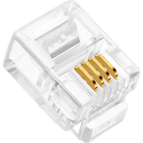 Imagem de Conector Modular Rj11 (So Plug Jack) 606 - Kit C/20