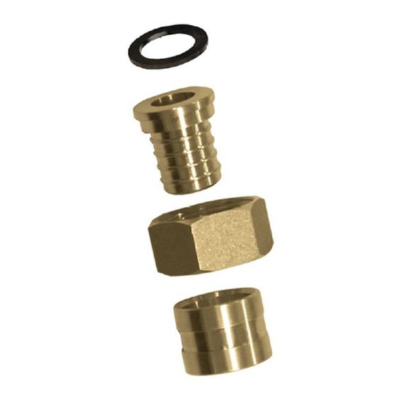 Imagem de Conector Móvel Curta PEX Água 25X1" Kit c/ 6 - Emmeti