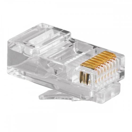 Imagem de Conector P/Computador Modular Rj45 . / Kit C/ 100 Unidades