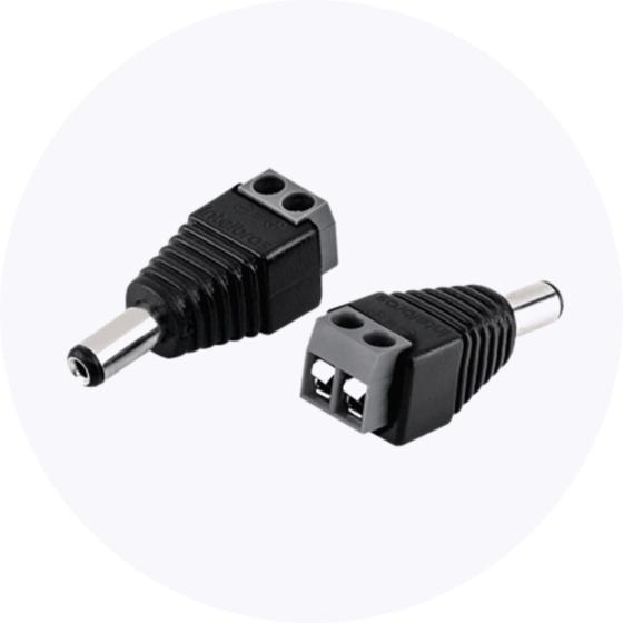 Imagem de Conector para Alimentação Intelbras CONEX 1000 P4 MACHO 10 Unidades