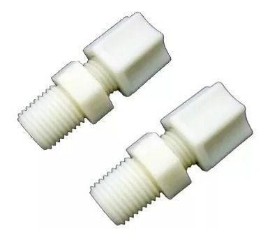 Imagem de Conector para filtr0 geladeira externo macho mang.1/4" rosca 1/4"- nsf