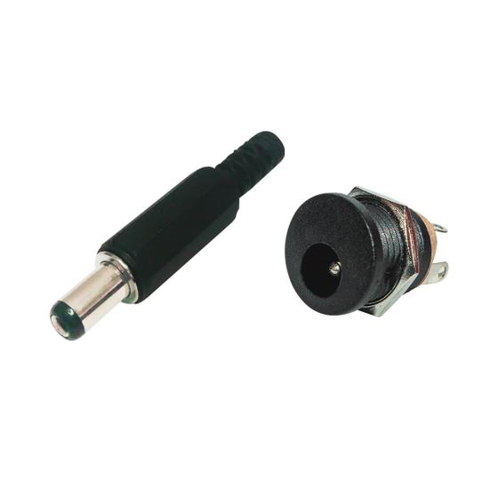 Conector Plug De Energia P4 Macho + Plug Jack Tipo P4 Fêmea Com Rosca Menor preço em Conector Plug De Energia P4 Macho + Plug Jack Tipo P4 Fêmea Com Rosca