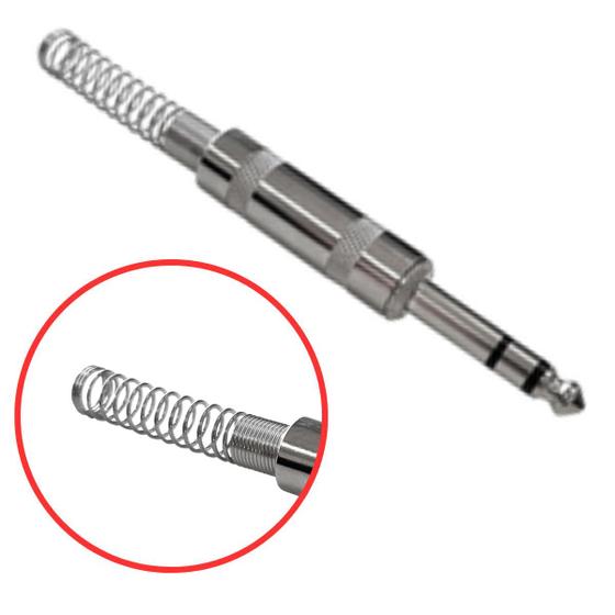 Imagem de Conector Plug P10 Stereo C/ Mola Fenolite CSPL22 CS500 Novo