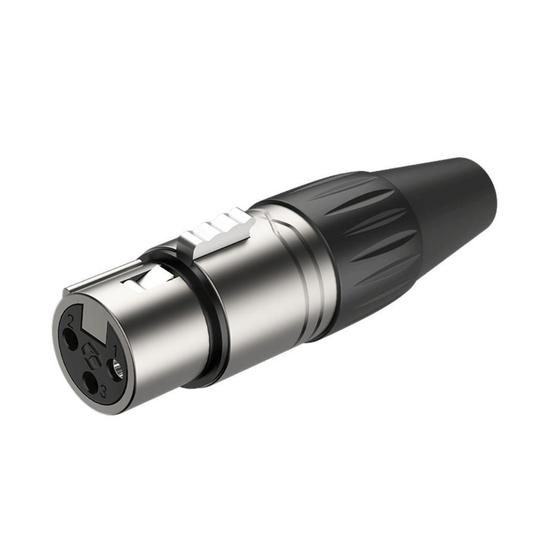Imagem de Conector Plug Xlr Fêmea Profissional Roxtone Rx3Fp-Nt