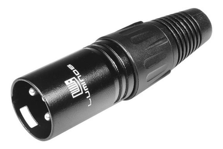 Imagem de Conector Plug Xlr Macho Linha Profissional Lu71216Bk Luminos