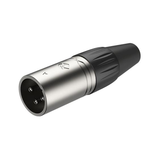 Imagem de Conector Plug Xlr Macho Profissional Roxtone Rx3Mp-Nt