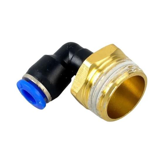 Imagem de Conector Pneumático de Cotovelo - Tubo de Rosca Macho 4mm-12mm (1/8" - 1/4")