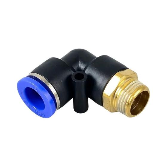 Imagem de Conector Pneumático de Cotovelo - Tubo de Rosca Macho 4mm-12mm (1/8" - 1/4")