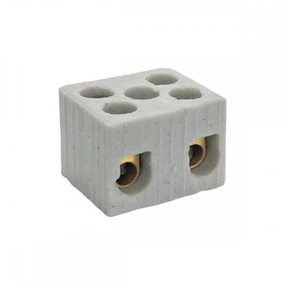 Imagem de Conector Porcelana Interneed 2 Polos 6Mm - 66071 . / Kit C/ 10 Peças