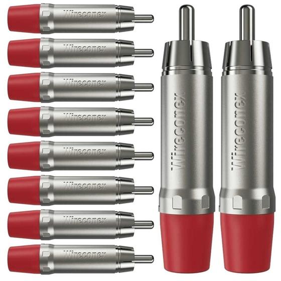 Imagem de Conector Rca Macho Wc 1212 Rd Wireconex 10 Unidades F108