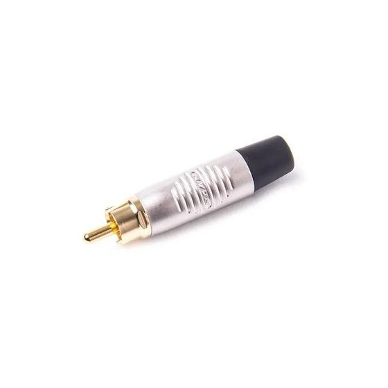 Imagem de Conector Rean Rf2C-Au-0 Rca Cabo Nickel Contato Gold Preto