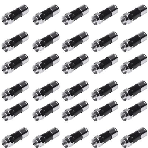 Conector Rg6 Cabo Coaxial Compressão Profissional Antena Menor preço em Conector Rg6 Cabo Coaxial Compressão Profissional Antena