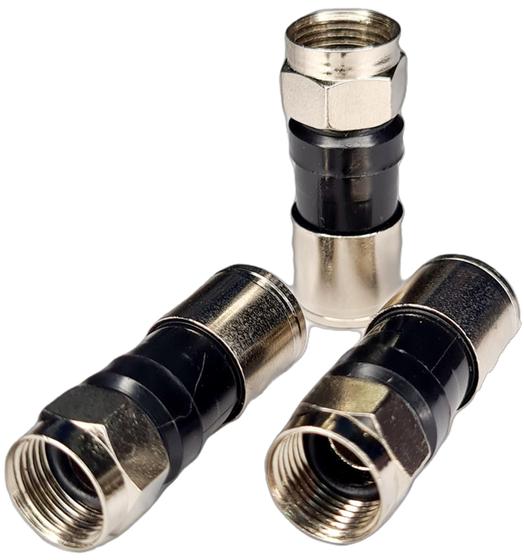 conector rg6 compressão cabo coaxial pressao kit 50 peças Menor preço em conector rg6 compressão cabo coaxial pressao kit 50 peças