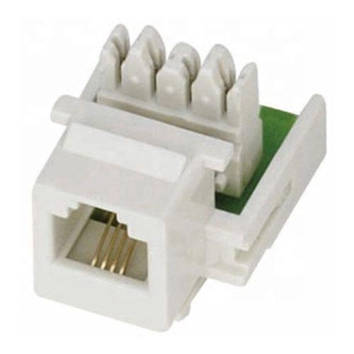 Imagem de Conector RJ11 Fêmea keystone Categoria 3 - Pacote com 10 peças