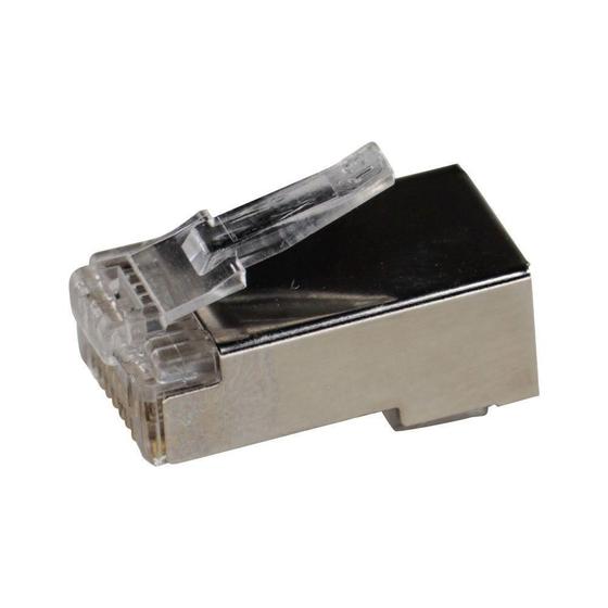 Imagem de Conector Rj45 Cat5E Blindado 10 Unidades