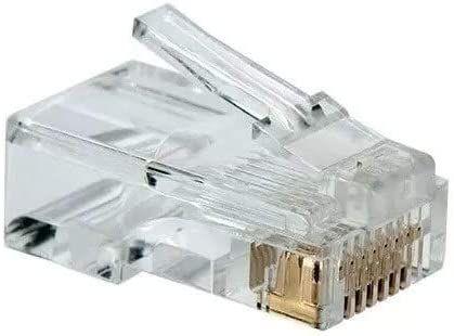 Imagem de Conector RJ45 Cristal 8P8C Cat5e Gigabit Eternet Pacote com 100 und Exbom