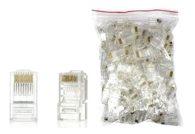 Imagem de Conector Rj45 Macho 100 Peças