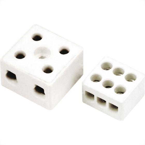 Imagem de Conector Sindal Porcelana 10Mm Bifas 3602 - Kit C/12 Unidades